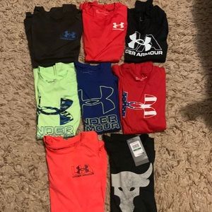 Under armor, youth, large, short sleeve T-shirts